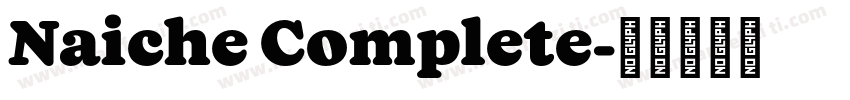 Naiche Complete字体转换
